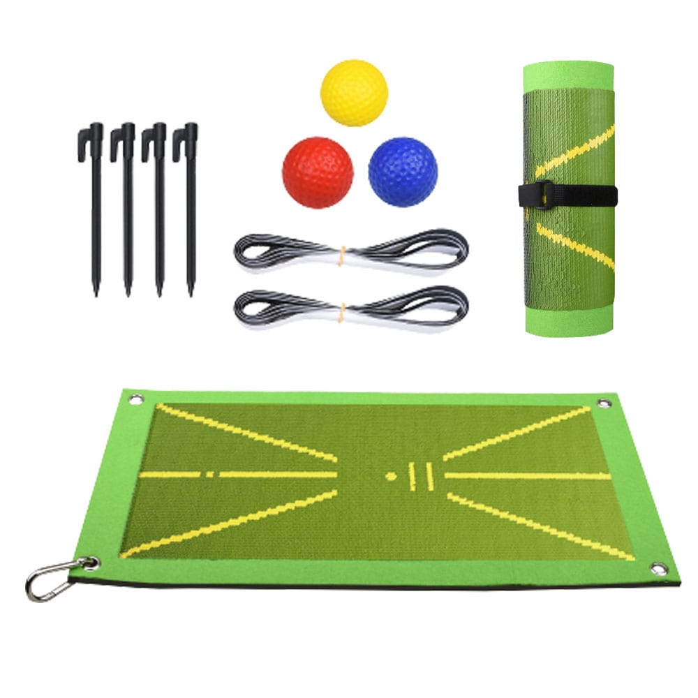 ゴルフ 初心者 セット トレーニング 練習 器具 メンズ マット 素振り パター コンパクト ティー 送料無料